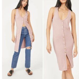 Free People Gia Long Vest in Lilac Wine Color